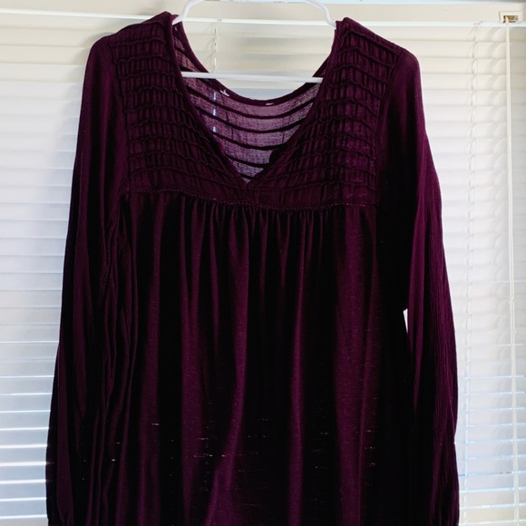 Plum Babydoll Tunic - Picture 1 of 3